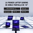 thumbnail image 2 of Laptop Asus ROG Zephyrus Duo GX651AR-SR097W U9 RTX 5070 Ti 64GB 1TB Gris, 2 of 5