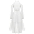 thumbnail image 4 of SiiRoh Elegant Girls Party Dress Off-shoulder Ruffled Chiffon Wedding Birthday Pageant Evening Prom Gown Ivory 14, 4 of 7