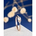 thumbnail image 5 of Women Pearl Ring 18K Rose Gold Plated Geometric Copper Ring Korean Fashion Jewelry Gift White Elegant Ringlets, 5 of 6