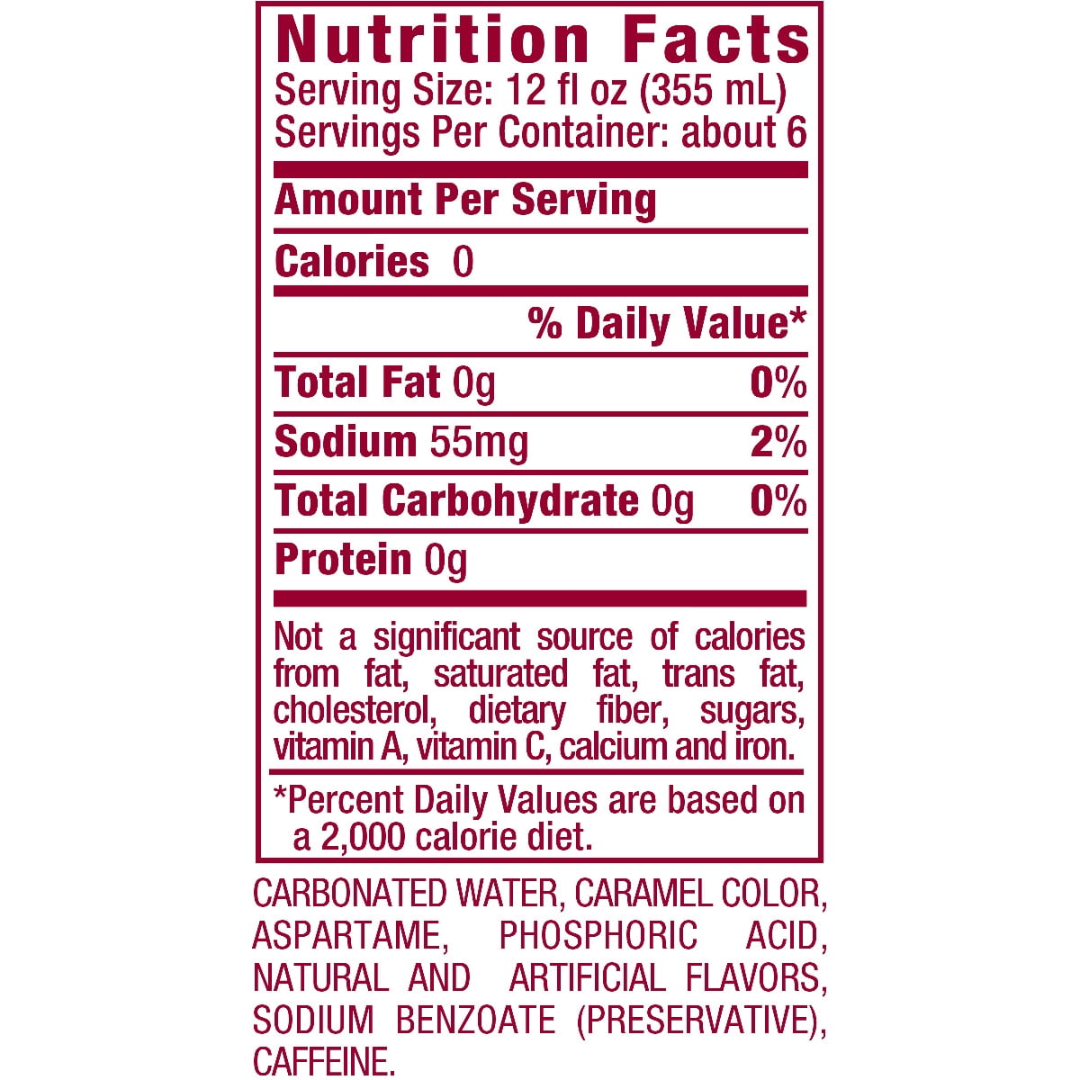 Diet Dr Pepper Nutrition Label – Runners High Nutrition