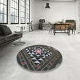 thumbnail image 3 of Ahgly Company Indoor Rectangle Patterned Charcoal Black Novelty Area Rugs, 2' x 4', 3 of 6