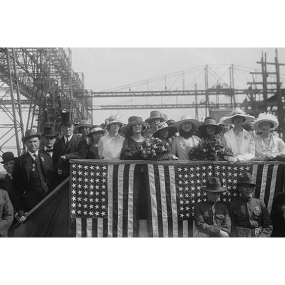 FDR attends launch of the Battleship Tennessee as Secretary of the Navy-Fine art canvas print (20" x 30")
