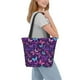 thumbnail image 2 of Balery Bright Purple Butterflies Bolsa de Hombro con Diseño, Bolsa Grande y Duradera, Bolsa Versátil para Compras, 2 of 6