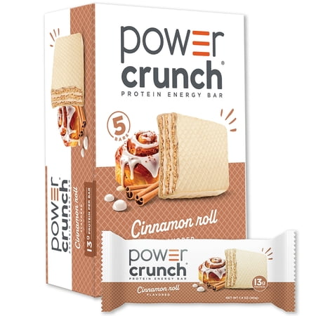 Power Crunch Cinnamon Bars Carton 1.4oz, 5 Count