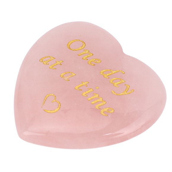 Rose Quartz Puffy Heart Stone, Unique Heart Shaped Rose Quartz Stone Pure Hand Carved for Daily Use