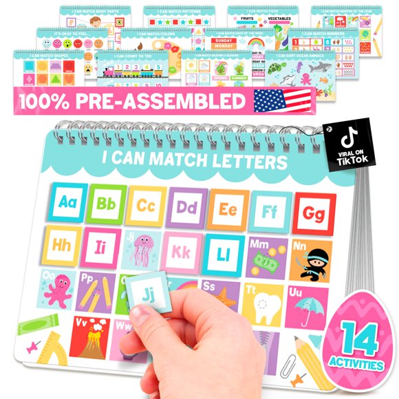 Libro de actividades Montessori Busy Book Hadley Designs con 14 actividades