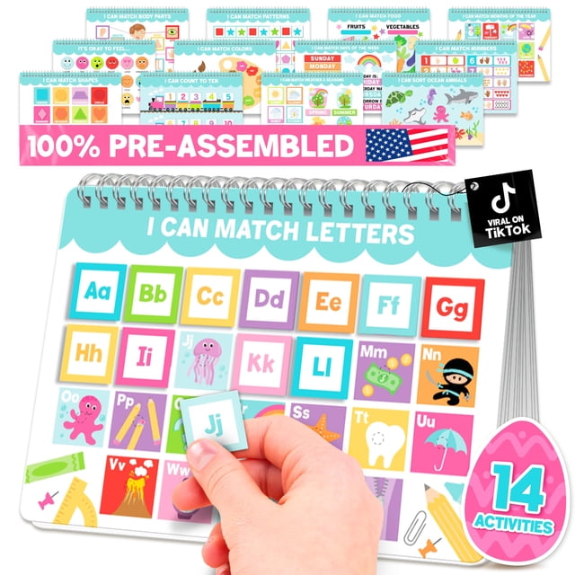 Libro de actividades Montessori Busy Book Hadley Designs con 14 actividades