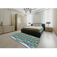 thumbnail image 4 of Ahgly Company Indoor Rectangle Patterned Blue Green Novelty Area Rugs, 6' x 9', 4 of 6
