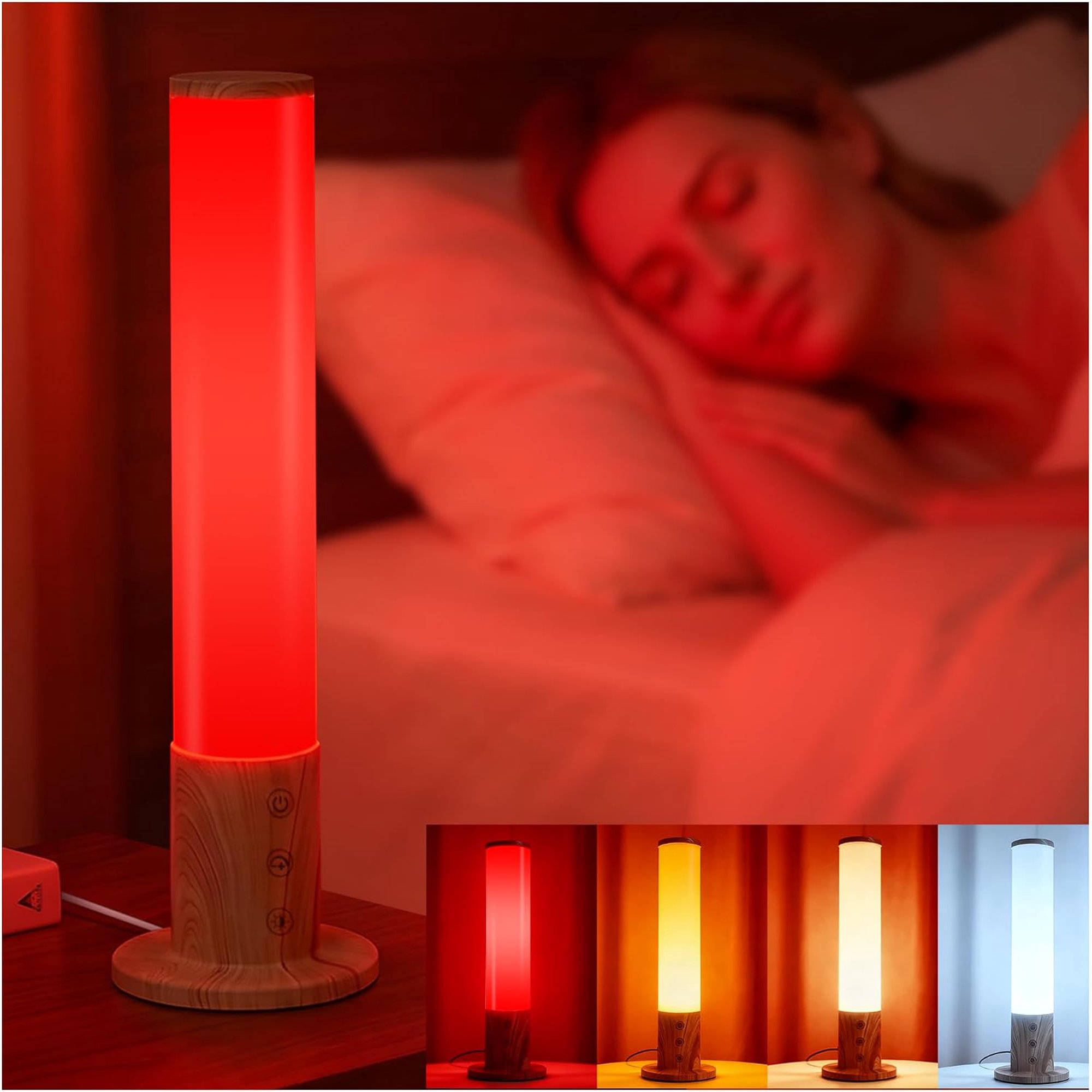 heyiupe Sun Lamp Red Light Therapy Lamp 670nm 10000 Lux with Remote Control Timer and 4 Color Modes