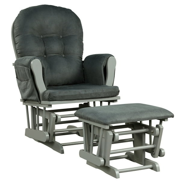 Gymax Baby Nursery Relax Rocker Rocking Chair Glider & Ottoman Set w\/
Cushion - Walmart.com