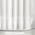 thumbnail image 3 of mDesign Cotton Waffle Knit Shower Curtain for Bathroom, 72" x 72" - Stone White, 3 of 8