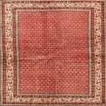 thumbnail image 1 of Ahgly Company Machine Washable Indoor Square Traditional Tangerine Pink Area Rugs, 7' Square, 1 of 7