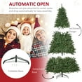 thumbnail image 3 of HOMCOM 7ft Pre-Lit Full Douglas Fir Artificial Christmas Tree with Realistic Branches, 700 Warm White LED Lights and 2154 Tips, 3 of 8