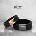 thumbnail image 3 of Rinfit Silicone Rings for Men - Male Rubber Wedding Bands - Metal Infinity Collection, 3 of 7