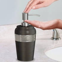 Stainless Steel Liquid Soap Dispenser Pump Bottle | Bathroom Vanity & Kitchen Sink,Holds Soap,Lotion & Sanitizer | Orb
