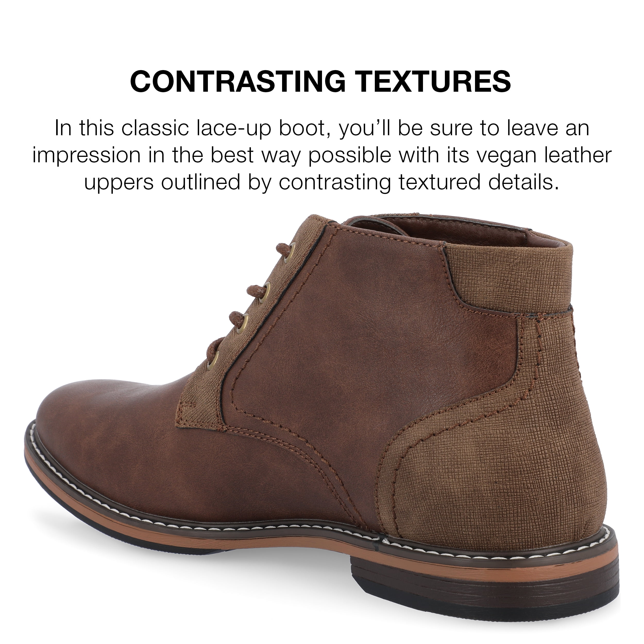 Vance Co. Mens Franco Tru Comfort Foam Lace-up Round Toe Chukka Boot
