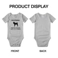 thumbnail image 3 of Warning: Protected by A Wire Fox Terrier Dog Funny Baby Rompers Infant Clothes (Gray,12-18 Months), 3 of 5
