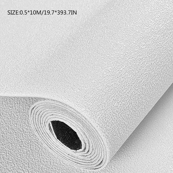 Rkxzt Wallpaper,Self-Adhesive Waterproof Thickened Wallpaper 50x1000cm for Bedroom Living Room Wall Decor,Home Decoration|Paper,White