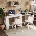 thumbnail image 2 of 35.5" Modern Computer Desk with Bookshelf,Home Office Desk Study Desk Writing Desk for Small Space, White, 2 of 7