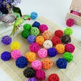 thumbnail image 4 of Walbest Rattan Balls 1.2 inch Wicker Ball Birds Toy Quaker Parrot Parakeet Chewing Toys Pet Bite Toys for Budgies Conures Hamsters Ball Orbs Crafts DIY Accessories Vase Fillers (Random Color), 1Pc, 4 of 6
