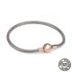 thumbnail image 1 of Pulsera de cadena de serpiente con forma de corazón en plata 925 para mujer nudo infinito mariposa 17 cm PTB016, 1 of 5