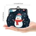 thumbnail image 2 of Snowman Stylish Coin Purse Wallet with 0.7 Microfiber Zinc Alloy Jaws, 4.3x4.7 in/11x12 cm Size, 2 of 7