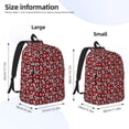 thumbnail image 4 of Daiia Red Floral Vintage Canvas Backpack for Men and Women ,Hiking Backpack,Travel Laptop Bag for School,Large Capacity Backpack, 4 of 8