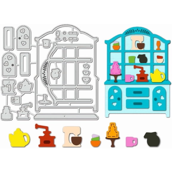 Baking Die Cuts for Card Making Baking Large Cabinet Cutting Dies Stencil Cake Pot Embossing Die Cuts for Scrapbooking Photo Album Stamp Decor