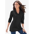 thumbnail image 2 of Roaman's Women's Plus Size Shawl Collar Ultimate Tee, 2 of 6