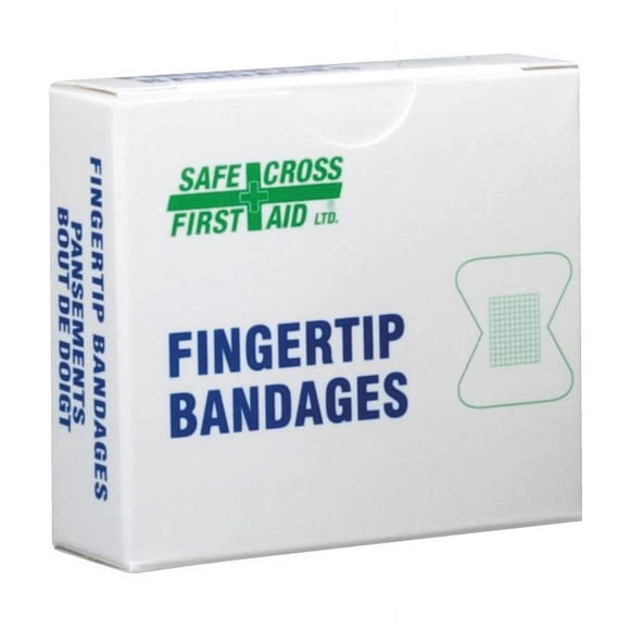 Safe Cross First Aid Special Use Bandages Fingertips 4.4 x 5.1cm 12-Count (Pack of 1)