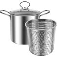 thumbnail image 1 of FYBTO Friteuse en Acier Inoxydable 3.5L avec Panier, Friteuse avec Couvercle Transparent, Petit Pot Multifonctionnel pour Frites-619, 1 of 5
