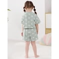 thumbnail image 6 of CARETOO Toddler Girl Clothes Baby Girls Outfits Summer Floral Print Shirt Shorts Headband 3pcs Set, 6 of 10
