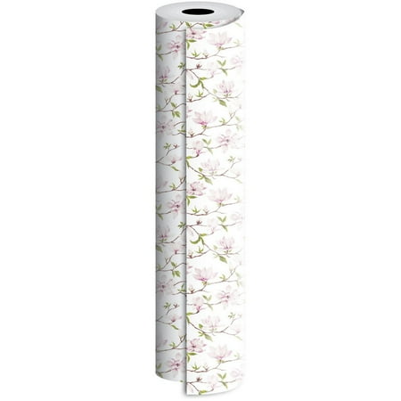 JAM Paper Industrial Size Bulk Wrapping Paper Rolls, Magnolia Design, 1