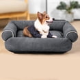 thumbnail image 4 of Cama para Perros, Cama Cálida para Mascotas, Cama para Perros Y , Sofá Cama para Perros, de Dormir, Perrera, Sofá Cama Gris oscuro XL, 4 of 8