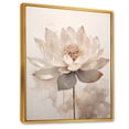 thumbnail image 2 of Designart "Reflecting Beige Lotus" Lotus Floater Framed Canvas Prints, 2 of 5