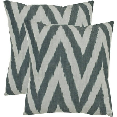 Safavieh Chevron Silver Pillow, Set of 2
