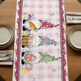thumbnail image 5 of Table Runners 70 Inches Long Dress Scarves, Gnomes Easter Farmhouse Coffee/Dining/Kitchen Table Decor, Holiday Table Runner, Eggs Tulips Spring Floral Pink Plaid 13x70 Inch, 5 of 9