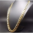 thumbnail image 5 of Pure Gold Color Men‘s Cuban Chain Necklace Jewelry Plated 24k Gold 10mm Heavry Link Chain Necklace for Men 55/60/65/70CM Long SIHAO, 5 of 6