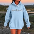 thumbnail image 4 of Levmjia Womens Hoodie Long Sleeve Sweatshirt Letter Printed Pullover Casual Comfortable Workout Top Holiday Casual Daily Wear Home Relaxation, 4 of 6