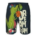 thumbnail image 4 of Kll Dinosaur Basketball Player Men'S Casual Summer Beach Shorts Hawaiian Shorts With Pockets-3x-Large, 4 of 9