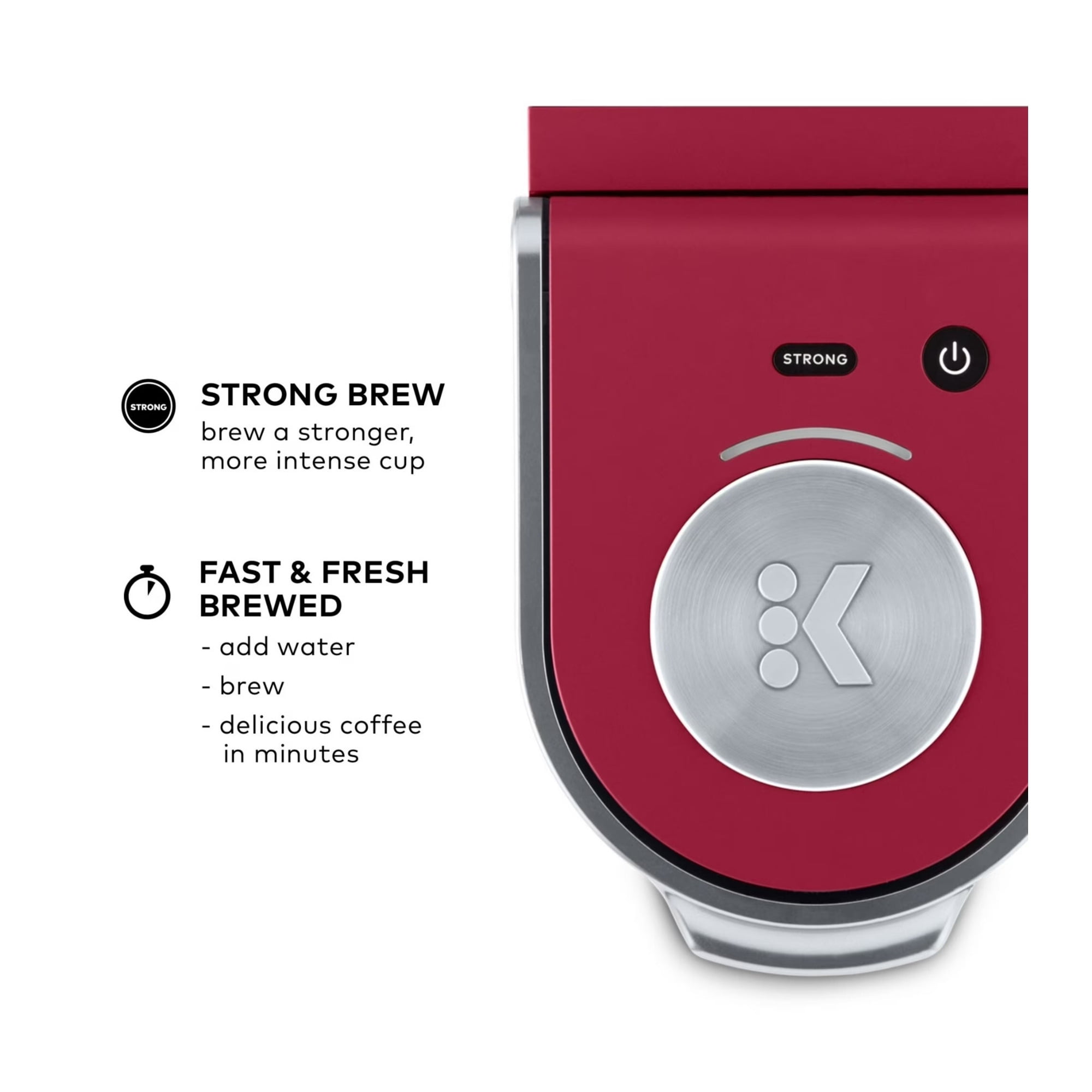 Restored Keurig K-Mini Plus Single Serve Coffee Maker (Cardinal Red, ) (Refurbished)