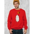 thumbnail image 2 of Ghost With Balloon Pumpkin Halloween Outfit Shirt Crewneck Sweatshirt, L, Red, 2 of 6