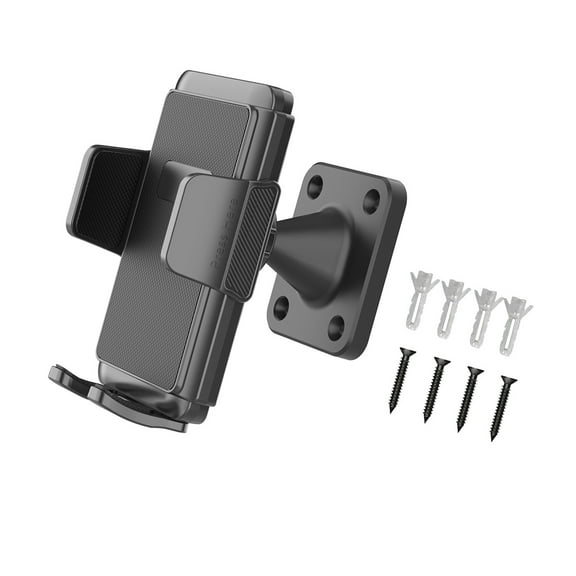 Easy Installation Wall Mounted Phone Stand Support For Kitchen Bathroom for 4.7-7.2 Inch Devices Metal Screw Fastening