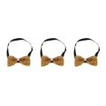 thumbnail image 1 of VONKY Sparkling Rhinestone Bowtie for Men for Party and Banquet Attire Gold 3PCS, 1 of 1