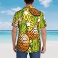thumbnail image 4 of Balery Tropical Summer Fruit Camisas hawaianas de manga corta para hombre, camisas playeras de corte holgado, camisas de vacaciones con botones,Medium, 4 of 7