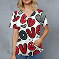 thumbnail image 4 of Valentines Day Scrub Tops Women V-Neck Scrubs Top Stretch and Moisture Wicking Nurse Working Uniform, 4 of 4