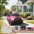 thumbnail image 4 of iYofe RAM 24V Kids Ride on Truck Cars for Boys Girls, Battery Powered Ride on Toys with All-Terrain Wheel, Bluetooth, MP3, Electric Car for Kids Toddler with Remote Control, Pink, 4 of 9