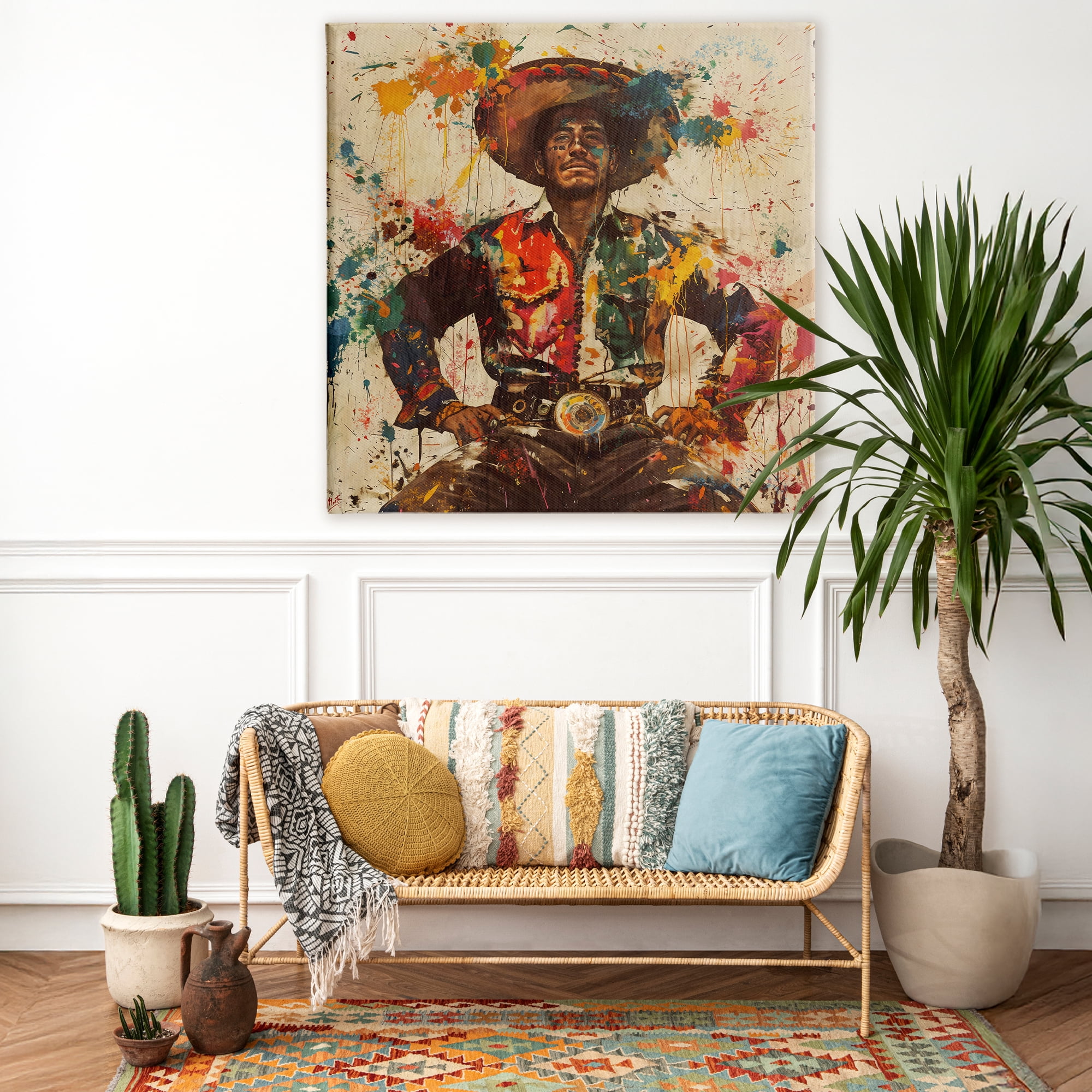Stupell Industries El Mexicano with Paint Splatters Canvas Wall Art, design by Marta Wiley