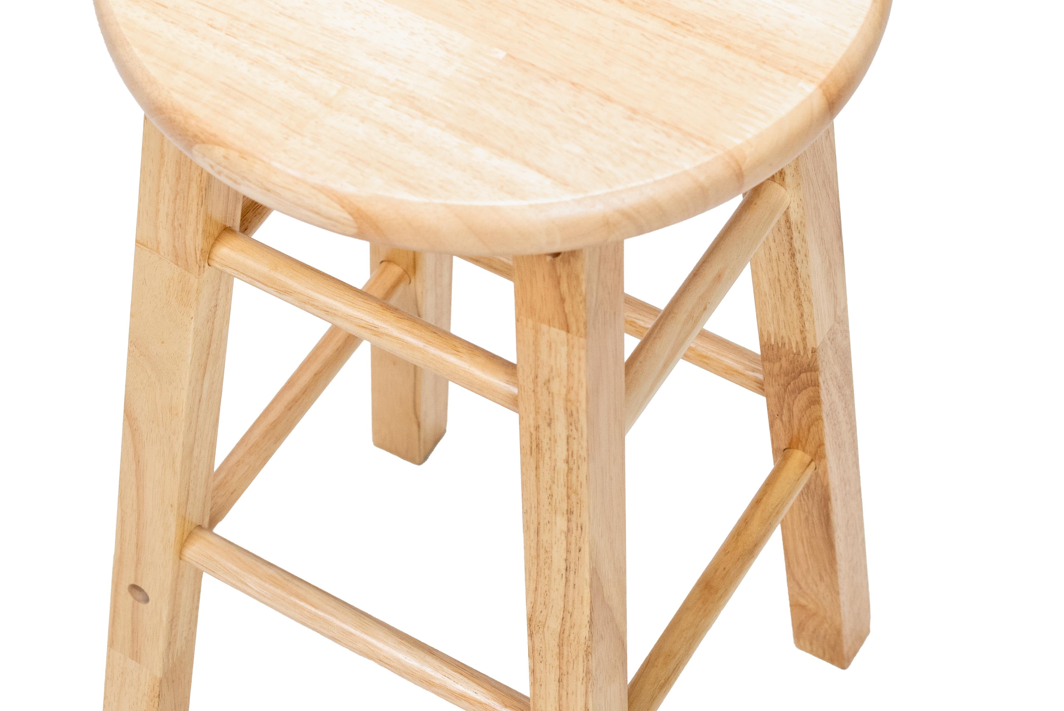 Mainstays 2-Pack 24" Backless Wood Counter Stools, Natural Finish