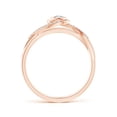 thumbnail image 2 of ANGARA Natural 0.09 Ct. Diamond Solitaire Ring in 14K Rose Gold for Women (Ring Size: 7.5), 2 of 8